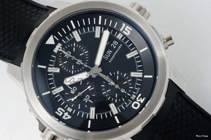 MIROTIME 0425 Aquatimer Chrono SS RSF 1:1 Best Edition Black Dial on Black Rubber Strap A EyeCatching 7073